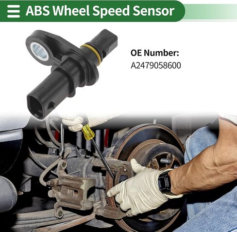 مستشعر سرعة العجلات ABS مستشعر ABS رقم A2479058600 لسيارة Mercedes-Benz Sprinter 1500 907 2020-2021 1 قطعة خلفي يسار خلفي يمين عالمي in Saudi Arabia