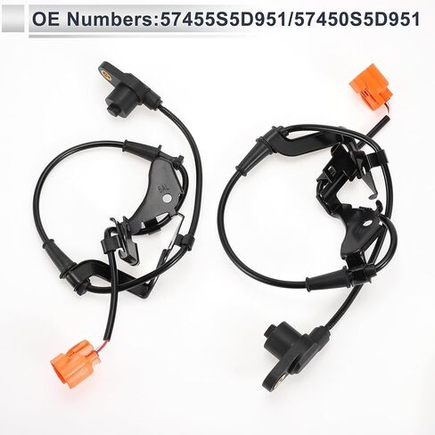 الجبهة اليسرى اليمنى ABS عجلة السرعة سينور لهوندا سيفيك 2003-2005 L4 1.7L ABS الاستشعار نظام الفرامل المضادة للقفل الاستشعار رقم 57455S5D951/57450S5D951 1 Set in Saudi Arabia