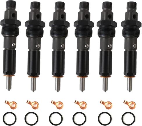 6pcs Fuel Injector Pencil Nozzle Assembly 4W7017 4W-7017 Compatible with 3306 3406 3406B 3406C 3412 SR4 Engine After-Market Parts in Kuwait