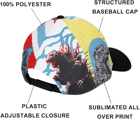 Godzilla Kanji All-Over Print Adult Baseball Cap in Saudi Arabia