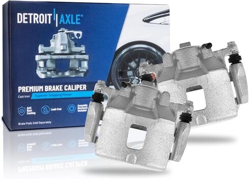 Detroit Axle - 2pc Front Brake Calipers for Chevrolet Cobalt Pontiac G5 Pursuit Saturn Ion Brake Calipers with Brackets Replacement in Saudi Arabia