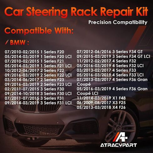 Car Steering Rack Repair Kit with 24mm Hex Head Thrust Piece Tool, Compatible With 2010-2019 BMW Series 1 2 3 4, X1 X3 X4, F20 F21 F22 F23 F30 F31 F34 F32 F33 F36 F48 F25 F26, Replaces#: 32106891974 in Saudi Arabia
