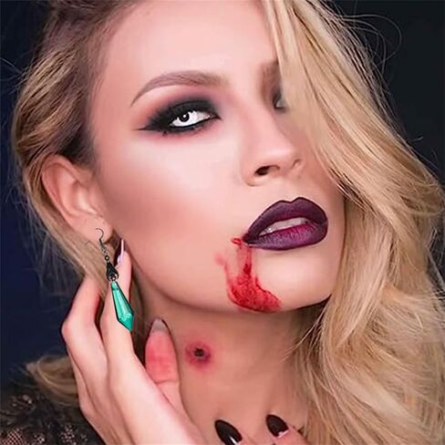 WCRAZYE القوطية الظلام الخفافيش أقراط فريدة من نوعها أحمر أسود كريستال الأحجار الكريمة الخفافيش الأقراط الشرير الصخرة نمط الخفافيش الحيوان استرخى انخفاض الأقراط أزياء الهالوين أقراط مجوهرات للنساء in Kuwait