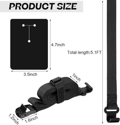 SATINIOR 2 Pcs 61 Inch Bike Rack Support Strap with 4 Car Scratch Protector, Heavy Duty Nylon Cam Buckle Cinch Straps, Adjustable Bike Rack Tie Down Straps, for Car Motorcycle Truck Trailer in Saudi Arabia
