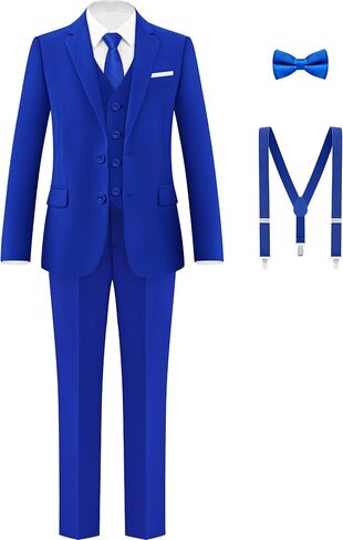 بدلات الأولاد الرسميين ، من الأطفال الصغار إلى المراهقين ، الخصر القابل للتعديل ، مع الحمالات in Kuwait