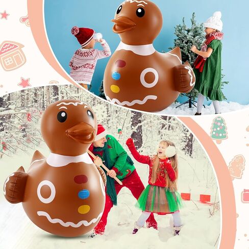 Hungdao 1 Pc 4 ft Easter Inflatable Duck Float Large Blow up Ducks Giant Rubber Duckies with Bunny Ears for Easter Party Decorations Prop Pool Yard Decoration,air Pump Not Included in Kuwait