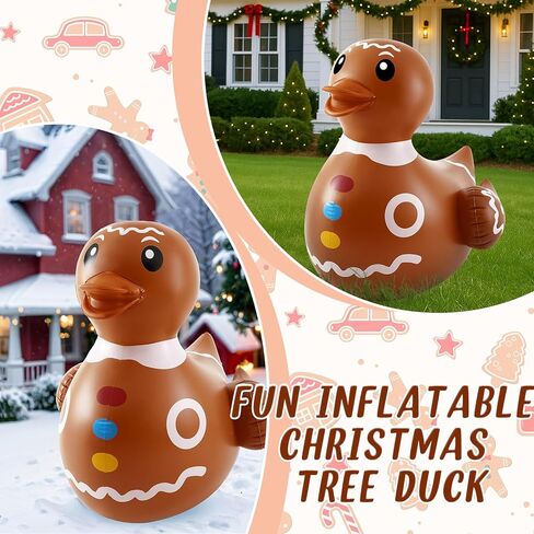 Hungdao 1 Pc 4 ft Easter Inflatable Duck Float Large Blow up Ducks Giant Rubber Duckies with Bunny Ears for Easter Party Decorations Prop Pool Yard Decoration,air Pump Not Included in Kuwait