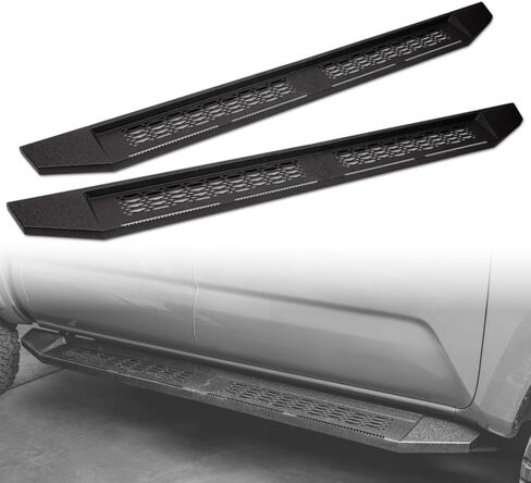 لوحات تشغيل معيارية مقاس 7 بوصات من Armordillo|متوافقة مع كابينة Ford Ranger SuperCrew (Crew) موديل 2019-2023|8735749|أسود مزخرف|قضبان Nerf ذات خطوات جانبية in Saudi Arabia