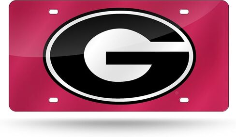 Rico Industries Georgia Bulldogs Red Laser License Plate in Saudi Arabia