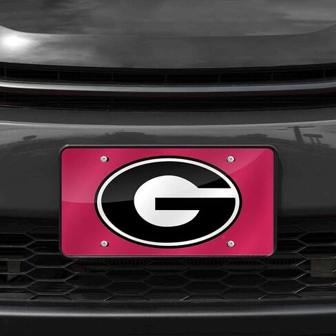 Rico Industries Georgia Bulldogs Red Laser License Plate in Saudi Arabia
