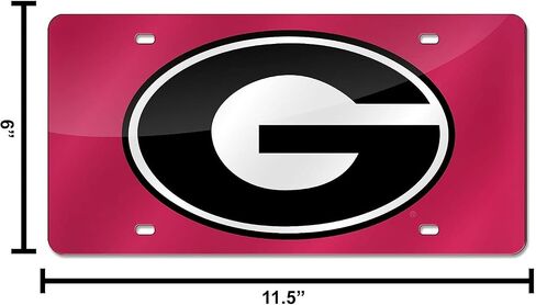 Rico Industries Georgia Bulldogs Red Laser License Plate in Saudi Arabia