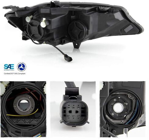 AKKON - Fits 2019-2021 Chevy Malibu [Halogen Type] Projector Chrome Headlights Pair Driver Left + Passenger Right Headlamps 19 20 in Saudi Arabia