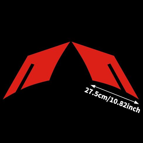 TOMALL 2Pcs Racing Sport Stripe Vinyl Decals for Car Fender Hood Bumper Trunk Auto Stripe Graphic Stickers Car Wheel Eyebrow Decorations for Pickup Vehicle SUV Truck Off-Road (Black) in Saudi Arabia
