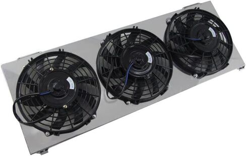 High Output Three Radiator Fan For 1991-2001 Jeep Cherokee Comanche XJ 2.5L 4.0L AT MT Performance Aluminum Shroud+Fan in Saudi Arabia