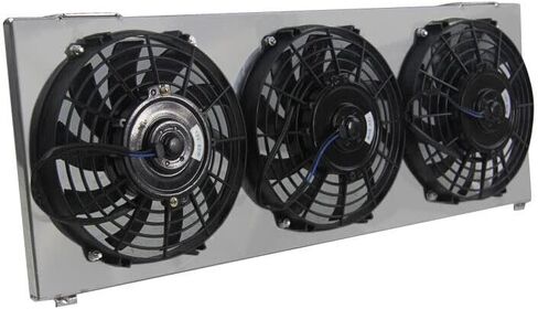 High Output Three Radiator Fan For 1991-2001 Jeep Cherokee Comanche XJ 2.5L 4.0L AT MT Performance Aluminum Shroud+Fan in Saudi Arabia