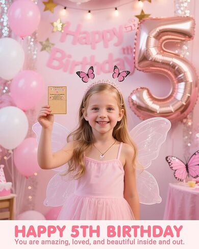 UNGENT THEM Happy 6th 7th 8th 9th 10th 11th 12th Birthday Gifts, You Make The World A More Beautiful Place Butterfly Necklace Bday Presents in Kuwait