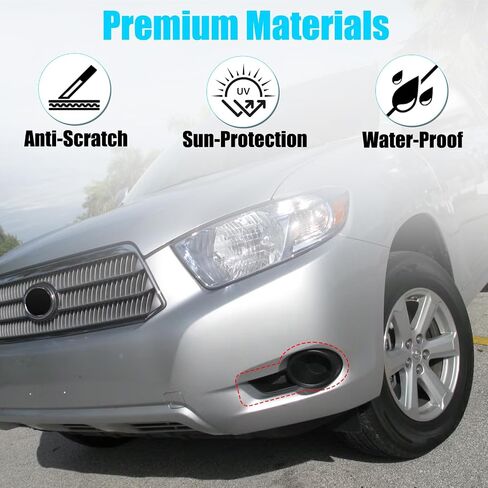 Compatible with Toyota Highlander Fog Light Cover 2008 2009 2010, Replace for 81481-0E040 Front Right Passenger Side Fog Lamp Bezel Replacement,W/O Light Hole Highlander Fogs Lamp Cover - Right in Saudi Arabia