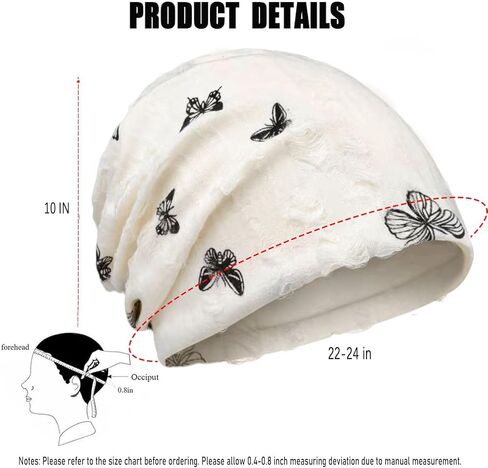 Women's Soft Thin Cotton Beanie with Ripped Details & Sparkling Rhinestones, Hipster Knit Hat for Men in Saudi Arabia