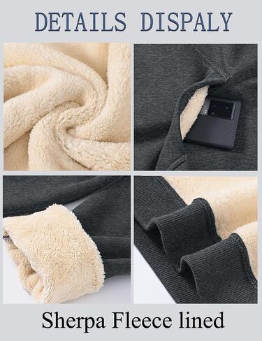 Tansozer Womens Sherpa Lined Crewneck Sweatshirt Warm Fleece Pullover Long Sleeve Winter Thermal Sweat Shirt in Saudi Arabia