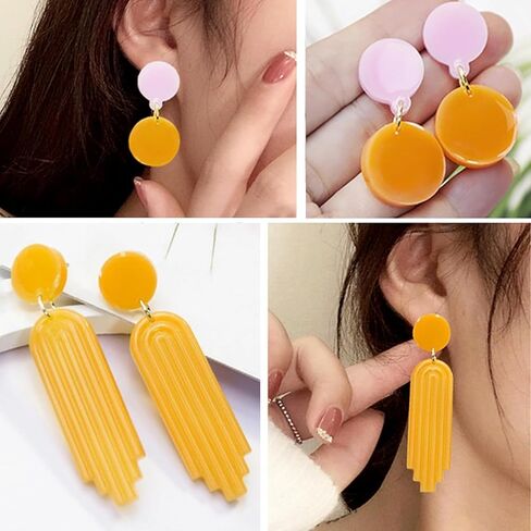 Resin Earring Molds, 82-Cavity Stud Earring Silicone Molds for Epoxy Resin Casting, Oval Teardrop Gem Pendant Molds for DIY Jewelry Necklace, Ring, Dangle Drop Earrings Keychain in Kuwait