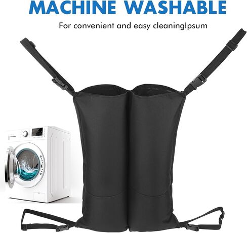 Dual Oxygen Tank Holder for Wheelchairs, Oxygen Cylinder Bag with Adjustable Straps, Easy to Clean Portable Cylinder Bag Fits Standard Wheelchair Sizes M2, M4, M6, M9, C, D, E in Saudi Arabia