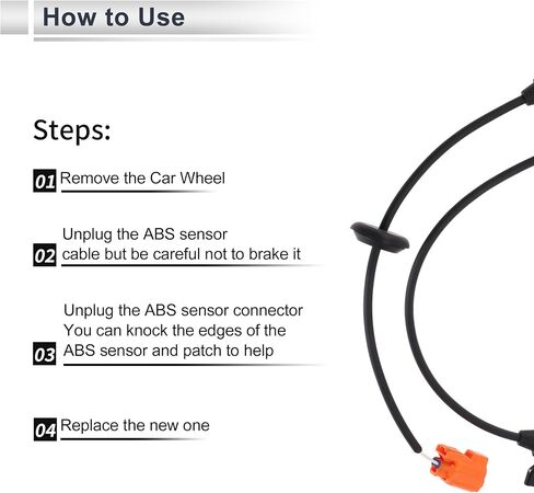 Front Left ABS Wheel Speed Sensor for Acura MDX 2003-2006 ABS Sensor Anti-lock Braking System Sensor No.57455S3VA11 1 Pcs in Saudi Arabia