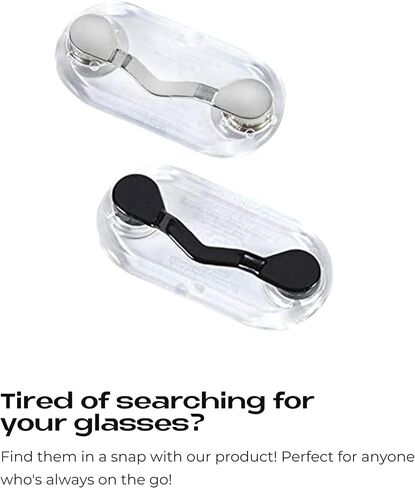 Readerest Magnetic Eyeglass Holders, name tag, badge holder, sunglasses holder, ID badge holder, (Stainless Steel - 6 Pack), made in USA, for men and women in Saudi Arabia