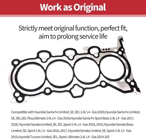 HiSport Cylinder Head Gasket Compatible with Hyundai Santa Fe 2016-2020 Sonata 2015-2019,Tucson 2018-2021 Kia Optima 2016-2020 Sorento 2016-2020 Sportage 2017 2018 2019 2020 2021 2022#22311-2GGB0 in Saudi Arabia