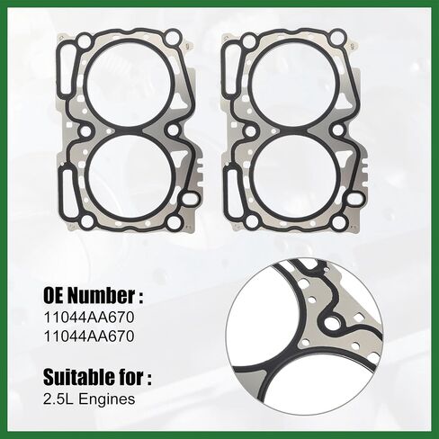 Motoforti 2pcs Cylinder Head Gasket No.11044AA670/11044AA670 for Subaru Forester 2006-2013 for Subaru WRX 2006-2014 Long-lasting in Saudi Arabia