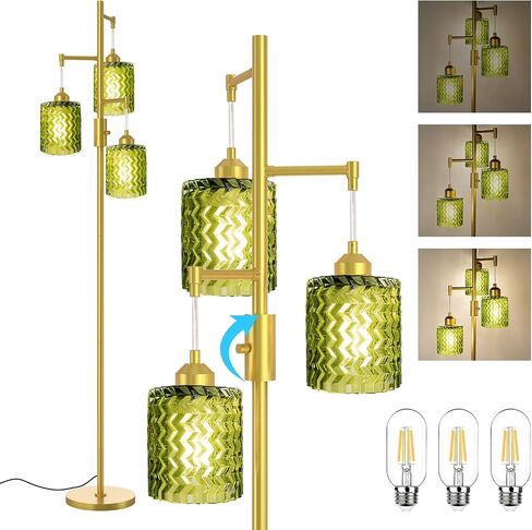 Boho Rattan Floor Lamp - Standing Lamps for Living Room 70'' Dimmable Floor Lamp with Cage Shade, Industrial Farmhouse Floor Lamps Rustic Floor Lamps Vintage Lamp for Living Room Bedroom Office in Kuwait