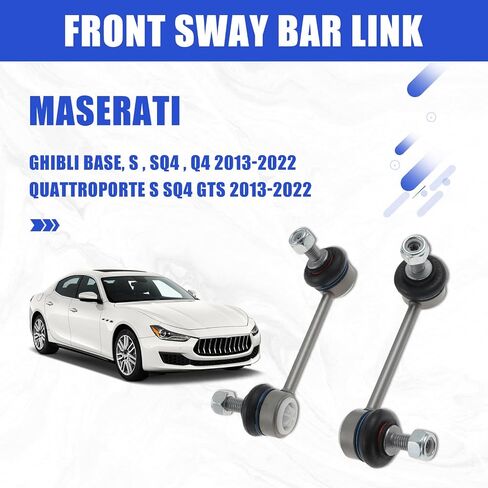 وصلات شريط Sway، استبدال شريط Sway Bar المثبت الأمامي الأيسر الأيمن لـ 2013-2022 Maserati Ghibli Quattroporte-670005003 670005004-2PCS in Saudi Arabia