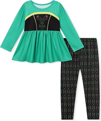Toddler Girl Clothes Long Sleeve T-Shirt + Leggings Princess Toddlers Girls Outfits 2-7Y Kid 2Pcs Sets in Saudi Arabia