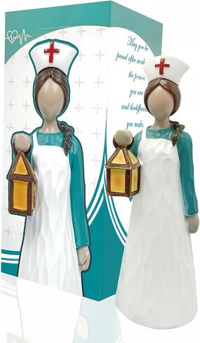 Mingzhang Nurse Gifts Figurine, Angels Female Nurse Collectible Statue for Office Desk Tabletop Decor, Gifts for Nurses, Women and Nurse Graduate, Nurses Week, Birthday, Christmas or Retirement in Kuwait