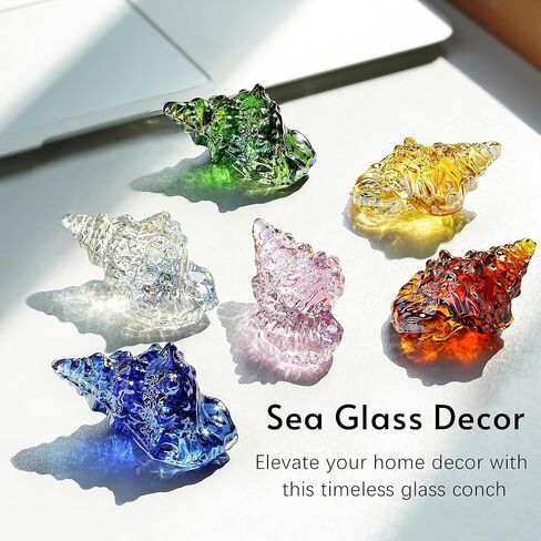 تمثال صغير لسلحفاة البحر من الزجاج المنفوخ مصنوع يدويًا من H&D HYALINE & DORA، مجموعة من 6 قطع in Kuwait