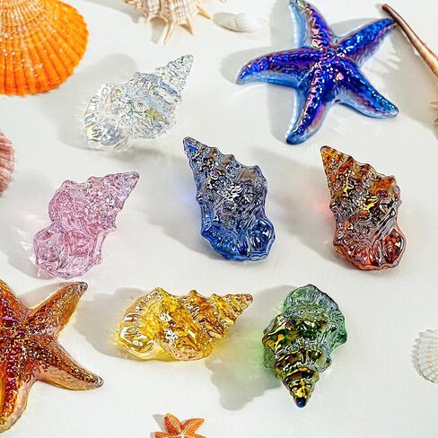 تمثال صغير لسلحفاة البحر من الزجاج المنفوخ مصنوع يدويًا من H&D HYALINE & DORA، مجموعة من 6 قطع in Kuwait