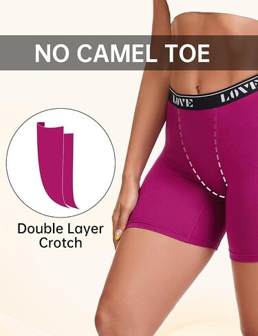 Molasus Womens Boxer Briefs High Waisted Modal Boy Shorts Underwear in Kuwait