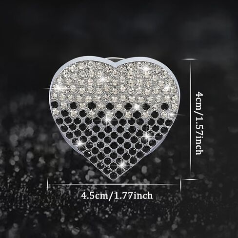TOMALL Bling Car Engine Start Button Cover Diamond Crystal Push Start Ring Cap Sparkly Accessories Heart Bling Ignition Button Rhinestone Emblem Trim Universal (White) in Saudi Arabia
