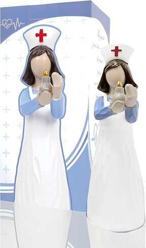 Mingzhang Nurse Gifts Figurine, Angels Female Nurse Collectible Statue for Office Desk Tabletop Decor, Gifts for Nurses, Women and Nurse Graduate, Nurses Week, Birthday, Christmas or Retirement in Kuwait
