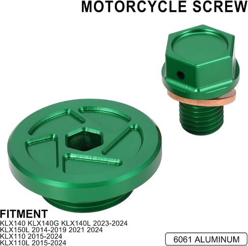 Dirt Bike Engine Plug, Motorcycle Engine Timing Replacement Bolts for KLX110/KLX110L 2015-2024, KLX140/KLX140G/KLX140L 2023-2024, KLX150L 2014-2019 2021/2024, Green in Saudi Arabia