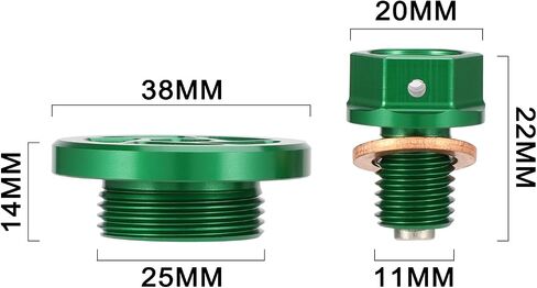 Dirt Bike Engine Plug, Motorcycle Engine Timing Replacement Bolts for KLX110/KLX110L 2015-2024, KLX140/KLX140G/KLX140L 2023-2024, KLX150L 2014-2019 2021/2024, Green in Saudi Arabia