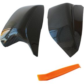 أغطية مرايا AUCERAMIC تناسب 2014-2020 Infiniti Q50 Sedan 2015-2020 Q60 Q70 QX30 استبدال قبعات مرآة الرؤية الجانبية (أسود لامع) in Kuwait