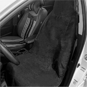 Waterproof Car Seat Cover, Premium Terry Cloth Sweat Towel Front Seat Protector, Washable Non-Slip Automotive Bucket Seats Covers, Ideal for Post Gym Workout Running Swimming (Black) in Saudi Arabia