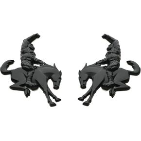 Add-A-Saquatch Emblem Compatible with Your Bronco,3D Left Right Tailgate Badge - Universal Raised Design, Automotive with Horse Emblem Set (Black) in Kuwait