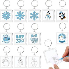 24 Pcs Acrylic Fall Keychains Crafts Color Your Own Fall Keychains Bulk DIY Fall Paper Crafts Kit Fall Gifts for Fall Thanksgiving Party Favor Gifts Activities, 12 Styles in Kuwait