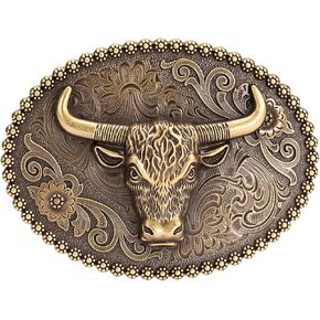 Western Cowboy Belt Buckle - Texas Bull Skull Belt Buckle for Men women in Kuwait