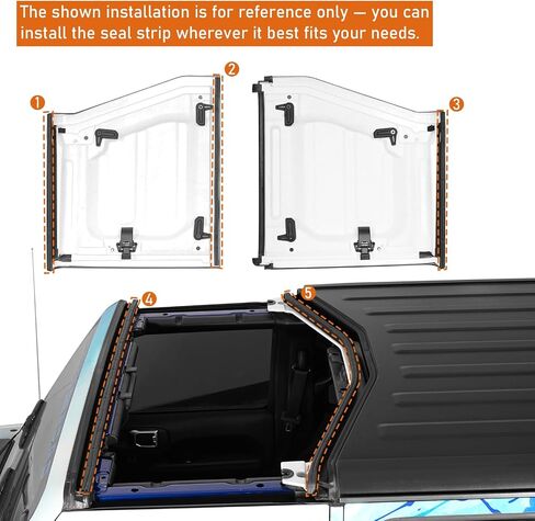 طقم ختم السقف الصلب من Hooke Road شرائط إغلاق مطاطية عازلة للصوت لـ 2007-2025 Jeep Wrangler JK JL Unlimited 4 أبواب و2020-2025 Jeep Gladiator JT in Saudi Arabia