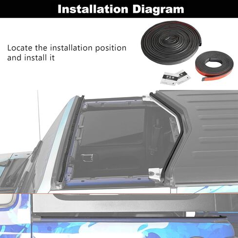 طقم ختم السقف الصلب من Hooke Road شرائط إغلاق مطاطية عازلة للصوت لـ 2007-2025 Jeep Wrangler JK JL Unlimited 4 أبواب و2020-2025 Jeep Gladiator JT in Saudi Arabia