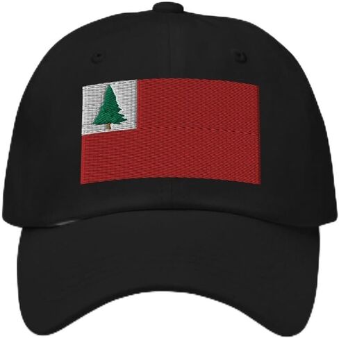 New England Flag Hat - Embroidered Adjustable Dad Hat Baseball Cap - New England Pine Tree Flag in Saudi Arabia