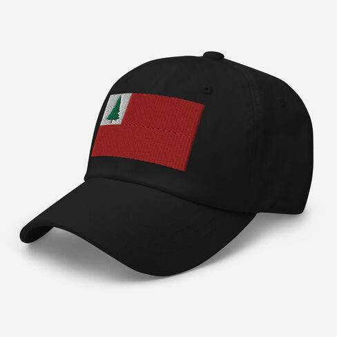 New England Flag Hat - Embroidered Adjustable Dad Hat Baseball Cap - New England Pine Tree Flag in Saudi Arabia