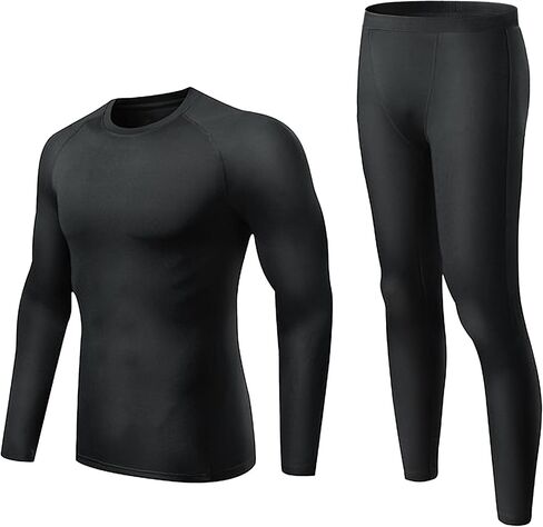 Thermal Underwear for Men Long Johns Fleece Lined Base Layer Quick Dry for Cold Weather in Saudi Arabia